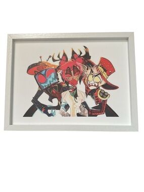 White Framed Hazbin Hotel Fanart